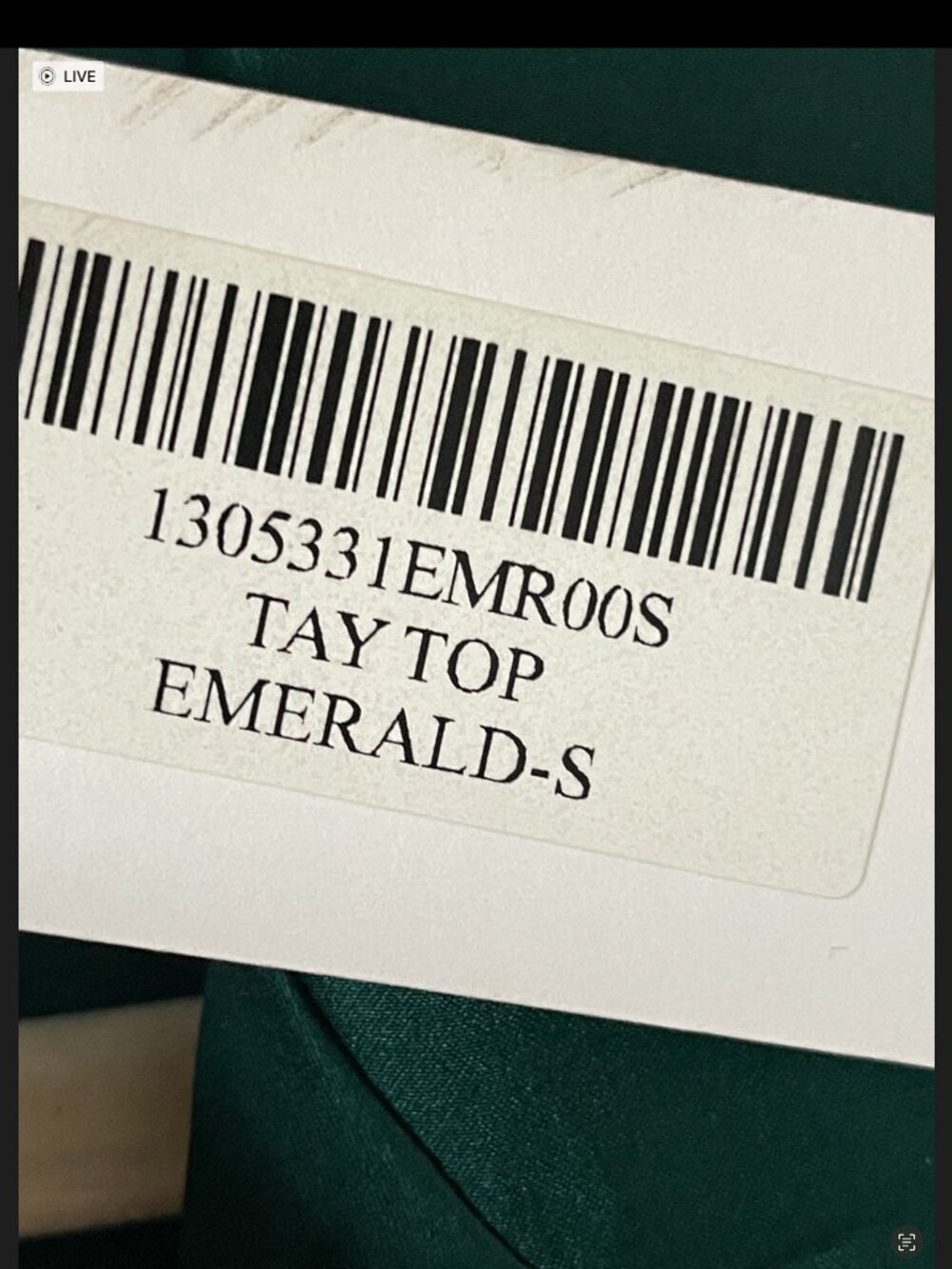 Reformation 100% Silk Emerald Green top // Small - Picture 5 of 5